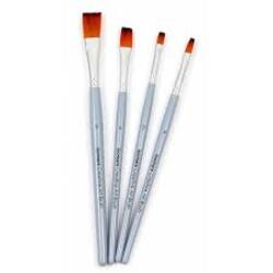 ISOMARS CREATIVE ART BRUSH FLAT SET OF 4 CBF4